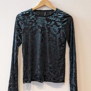 Velvet and Gauze Top